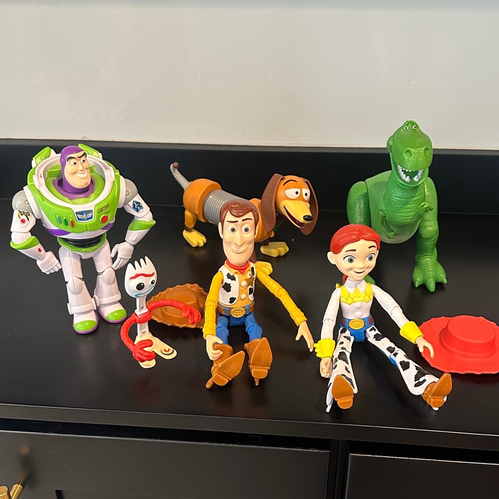 Mattel Toy Story Action Figures - Green, White, Brown, Red
